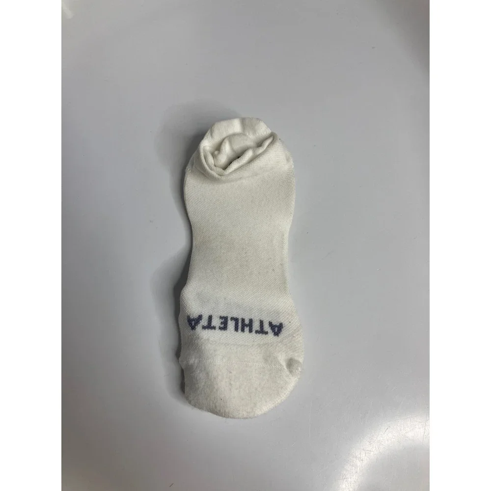 Athleta No Show Socks Womens OS White Good Low Profile Athletic Breathable